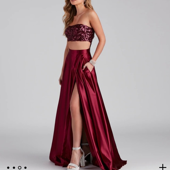 Celia Formal Sequin Two-Piece A-Line Dress - Picture 7 of 7